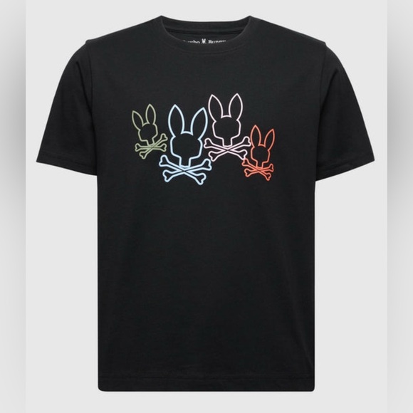 Psycho Bunny Other - NWT [Psycho Bunny] Silverdale Graphic Short-Sleeved Black T-Shirt Youth S (7/8)